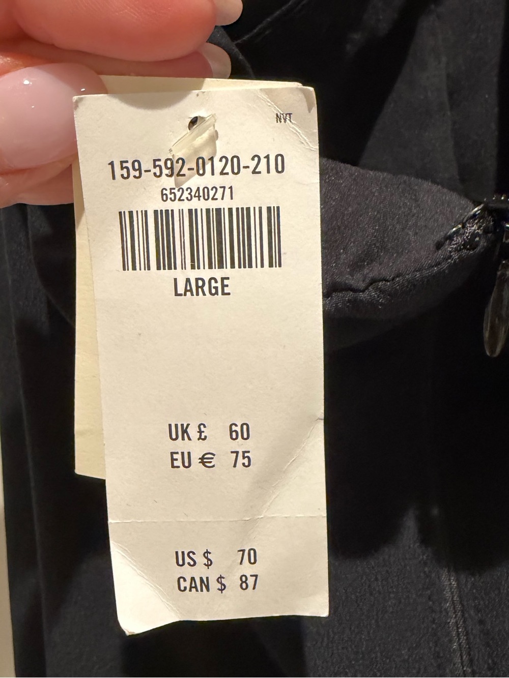 Abercrombie Halter Midi Dress - NWT - Black - Size L - Picture 8 of 12